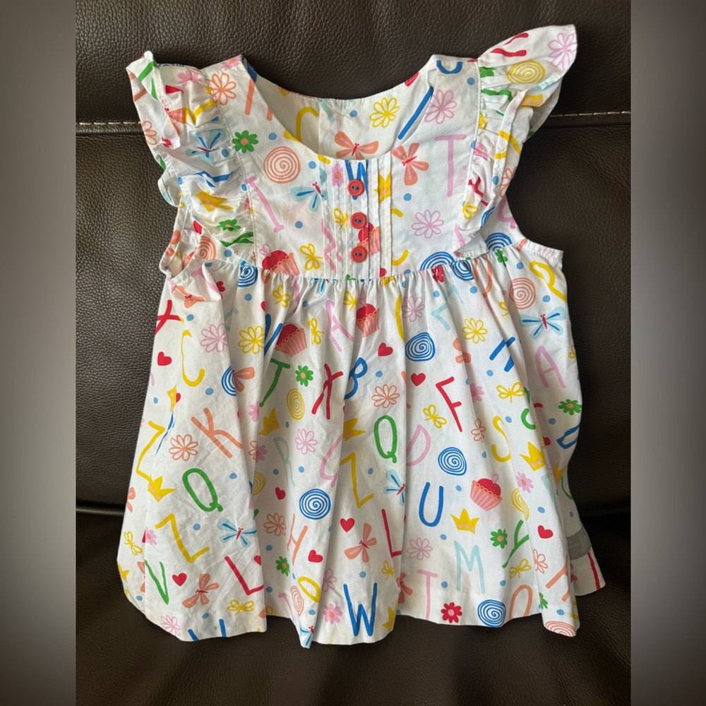 Colorful Alphabet Print Dress